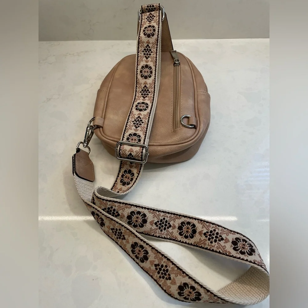 Bostanten Anti-Theft Shoulder Strap Crossbody Bag Light Brown‎